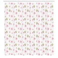 thumbnail image 3 of Ambesonne Cherry Blossom Shower Curtain, Tender Spring, 69"Wx70"L, Pale Pink Green White, 3 of 3