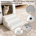 thumbnail image 2 of Adjustable Litter Box Step Ramp, 3-Step Litter Catcher Tray, for Auto Litter Robots, Easy Clean, for Kittens and Senior Cats, 2 of 8