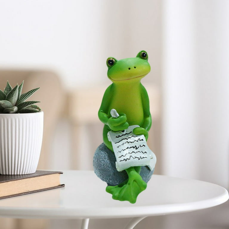 Mini Frog Figurine Craft Frogs Statue Desk Cabinet Decoration Writing Frog