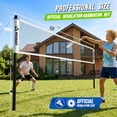 thumbnail image 3 of Patiassy Badminton Set with Net for Backyard, 4 Rackets, Portable Easy Setup, Anti-Sag Net System, Outdoor Family Game Kit with Carrying Bag, 3 of 8