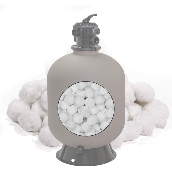 XtremepowerUS Pool Filter Balls For Sand Filters, Eco-Friendly & Reusable, Replaces Pool Filter Sand, 1.5LB Filter Balls is Equivalent to 50LB Of Filter Sand
