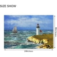 thumbnail image 2 of Dreamtimes Lighthouse 2 Pcs Bath Mat Set, Non-Slip Quick Dry Shower Rug, Extra Soft Plush High Absorbent Toilet Carpet for Bathroom, Bathtub, Sink, 16" x 24" + 20" x 24", 2 of 6
