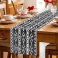thumbnail image 5 of Black Boho Table Runner 72 Inches, Abstract Geometric Bohemia Ethnic Striped Bed Runner Dresser Scarves Tabletop for Indoor Outdoor Parties/Ceremony/Banquet, 13" x 72", 5 of 9