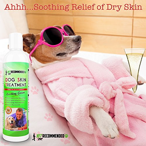 Vet Recommended Dog Dry Skin Cream & Moisturizer - Helps Dog Hair Loss  Regrowth - Dry Nose & Cracked Paws - Works with Hot Spots for Dogs - 240ml  (8 Oz) 