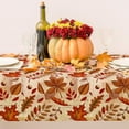 thumbnail image 4 of Fall Tablecloth Vintage Maple Leaves Rectangle Table Cloth Retro Autumn Thanksgiving Table Cover for Kitchen Dining Table Decoration Supplies, 60 x 102 Inch, 4 of 6