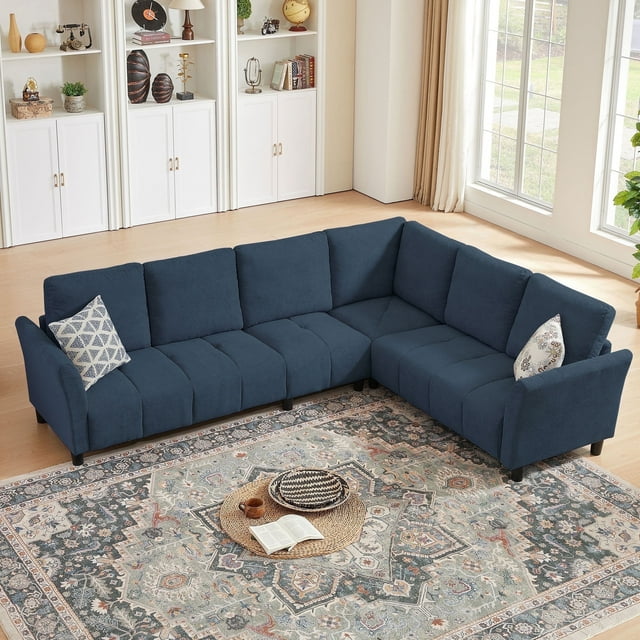 Pingliang Home Canapé Sectionnel Convertible de 102 Pouces, Canapé Moderne Surdimensionné Rembourré à 6 Places en Forme de L, Canapé d'Angle, Ensemble de Canapé Réversible pour Salon, Appartement, Bureau, Studio