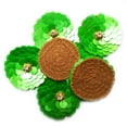 thumbnail image 2 of eloria 11pcs, 4x4cm Embroidery Neck sew on Flowers Applique Patches/Decorative Patches for Clothes, Jackets, Jean's, Blouse, Saree, Dress Decoration (Green), 2 of 3