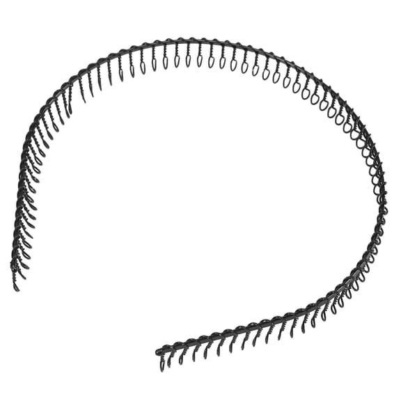 Milisten Black Metal Hair Headband with 80 Teeth, Elegant Hard Metal Design for Women and Girls
