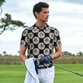 thumbnail image 3 of Rateoe White Sunflowers Pattern Men's Short Sleeve Polo Shirts, Golf Polo Shirts Short Sleeve Performance Moisture Wicking Dry-4X-Large, 3 of 6