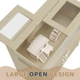 thumbnail image 3 of Pefilos 33" Wooden Hamster Cages, Guinea Pig Hutch with Independent Storage Cabinet, Small Animal Pet House for Indoor, Dark Beige, 3 of 7