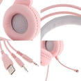 thumbnail image 3 of Auriculares para juegos sobre oreja con micrófono de Orejeras suaves, y de utilizar rosa6 Yotijar Auriculares para juegos con cable, 3 of 10