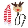 thumbnail image 4 of Ropa de disfraz de Navidad para reptiles, sombrero de Papá Noel con dragón barbudo, decoración navideña de lagarto, juego de bufanda con sombrero de paja para reptiles, durabilidad extendida, 4 of 8