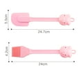 thumbnail image 5 of 2 Pcs/Set Silicone Spatula and Brush Set, Heat Resistant Non Stick Rubber Kitchen Utensil Tool Creative Cake Baking Scraper for Cooking, Baking, Mixing, BBQ, Marinate, Grill, Basting, 5 of 8