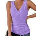 thumbnail image 2 of Women's Sleeveles T-shirt Versatile Waist-skimming V-neck Top Soft Skin-friendly Summer Top, 2 of 5