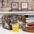 thumbnail image 6 of Balery Serene Kitten Kingdom Pattern Oven Cover Kitchen Bread Machine Protector, 4 Slice Toaster Cover for Home, Anti Dust Fingerprint Coaster Cover, 6 of 7