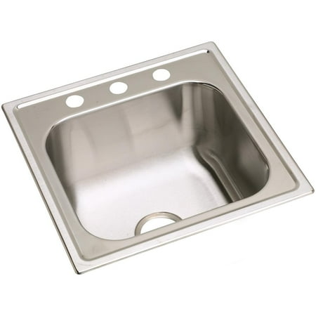 Photo 1 of Elkay Dayton Stainless Steel 20" x 20" x 10-1/8", Single Bowl Drop-in Laundry Sink