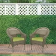thumbnail image 4 of Pemberly Row Wicker Patio Chair in Gray and Sage Green (Set of 2), 4 of 7