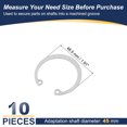 thumbnail image 2 of Uxcell Internal Retaining Rings, E-Clip Snap Ring 304 Stainless Steel Internal Circlip for Automobile mm 45, 2 of 7