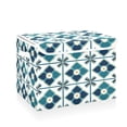 thumbnail image 5 of Yayeee Collapsible Cube Storage Bin with Lid Fabric Closet Decorative Basket with Handles, Blue Mosaic Pattern, 5 of 7