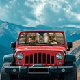thumbnail image 3 of HUIACONG Blue Butterfly Sun Shade Windshield Compatible with Jeep Wrangler TJ JK JL & Gladiator JT Heat Shield Sun Visor Cover Windshied Sunshade Block UV Rays ,1Pcs, 3 of 6