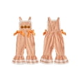 thumbnail image 2 of Loicainy Baby Toddler Girl Halloween Jumpsuit 6 12 18 24 Months 2T 3T 4T Sleeveless Pumpkin Embroidery Overalls Pants Clothes, 2 of 9
