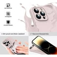 thumbnail image 3 of Liquid Silicone Case for iPhone 14 Pro, [True Liquid Silicone] [Anti Fingerprint] 4 Layer Phone Case Protective Cover, Full Coverage Around Camera & Built-in Microfiber, 6.1", Pink, 3 of 14