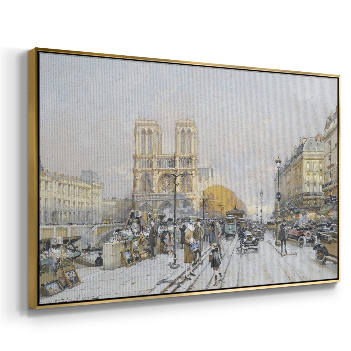 Vintage Landscape-CCCLXXXVI By Wexford Home Framed in Gold Wood Gallery Wrapped Canvas 27 in. x 41 in.