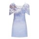 thumbnail image 4 of Puntoco Vestido Casual Estampado Con Cuello Redondo Y Manga Corta Con Hombros Descubiertos Para Mujer Vestido De Manga Corta Con Cuello Redondo Púrpura M,Regalos Para Mujer Joven, 4 of 5