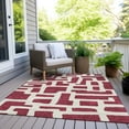 thumbnail image 6 of Addison Rugs Chantille Indoor/Outdoor Transitional Lines Garnet Washable Rectangle Rug, 10' x 14', 6 of 6