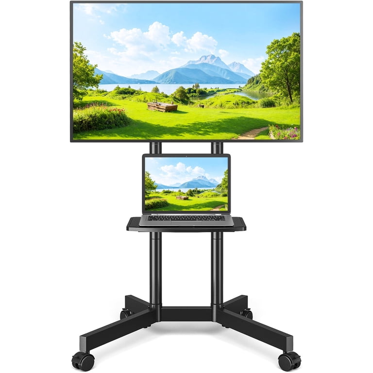 RTVR Rolling TV Cart Stand for 32-75 Inch Screens photo 1