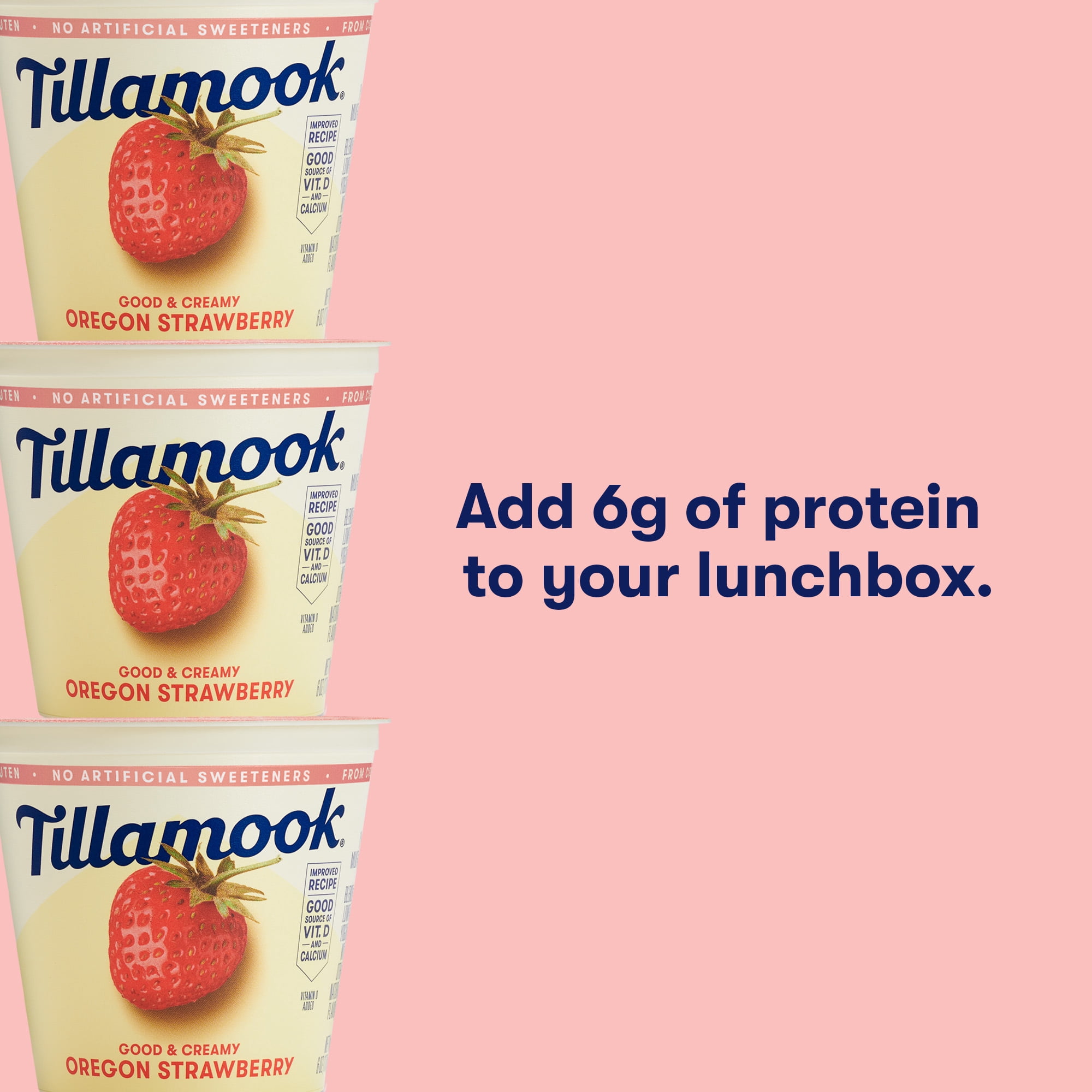 Tillamook Oregon Strawberry Good & Creamy Low Fat Yogurt, 6 oz