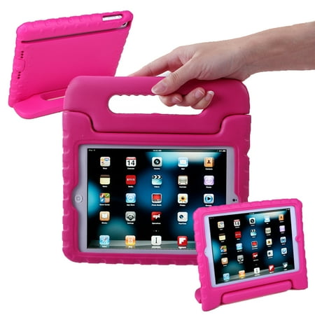 Ipad Mini 3 Case Lightweight HDE iPad Mini Kids Case Shockproof Handle Stand Cover for Apple iPad Mini 2/3 Retina (Hot Pink) ()