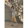 thumbnail image 3 of Satin Ruffle Waist Midi Skirt, 3 of 5