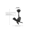 thumbnail image 7 of Diane oscillating ceiling fan in Brushed Nickel finish with solid matte black wood blades., 7 of 7