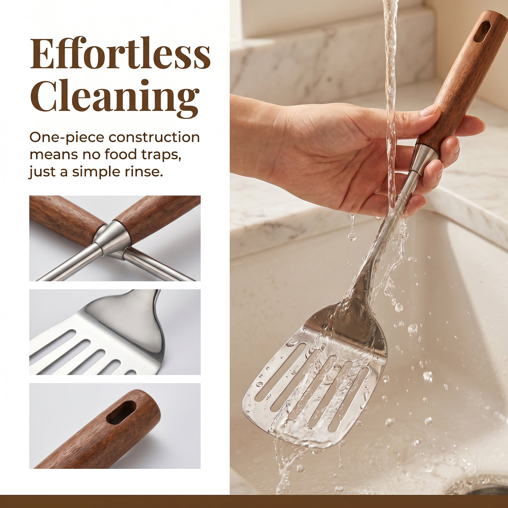 Unique Bargains Durable Kitchen Utensil Spatula Ideal for Serving Silver 16x3.1 inch