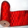 thumbnail image 2 of 2.5" x 10yd Red-Red Check Gold Lame, 2 of 2