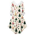 thumbnail image 6 of Christmas Party Printed Dresses for Women Vintage Christmas Midi Dress Casual Dresses Cocktail Dress Party Festive Dresses for Fall and Winter Seasons,Beige,L, 6 of 6