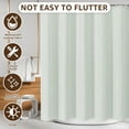 thumbnail image 6 of Dznils Boho Tassel Shower Curtain with Hooks, Farmhouse Thick Cloth Linen Fabric Bathroom Curtain, Green, 72" x 72", 6 of 9