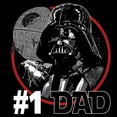 thumbnail image 2 of Men's Star Wars Darth Vader and Death Star #1 Dad Graphic Tee Black 2X Large, 2 of 5