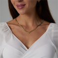 thumbnail image 4 of Collar corto exquisito chapado en oro para mujer, collar serpiente en V para mujer, 4 of 7