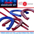 thumbnail image 2 of Franklin Sports 2.2 Pound Horseshoe Set with Deluxe Carrying Bag, Red/White/Blue, 2 of 8