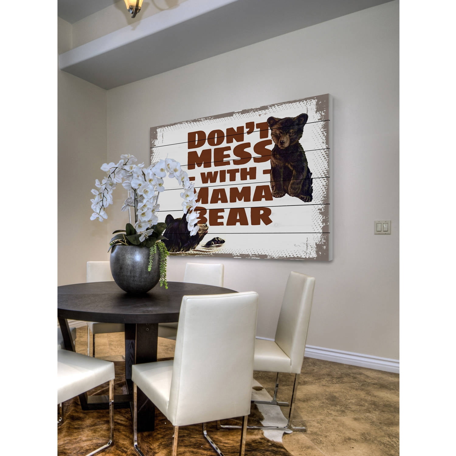 Marmont Hill "Mama Bear" Painting Print on White Wood