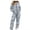Blue Hunting Camo, variant on Women 2 Piece Outfit, Full Zip Hoodie Sweatshirt Lounge Set Women Tracksuit & Drawstring Wide Leg Pants Set, Women Everyday Loungewear, Matching Athletic Casual Outfit, Pink Santa Bow