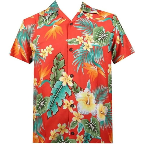 Men's Hawaiian Shirt Short Sleeve Button Down Casual Beach Aloha Shirts