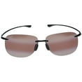 thumbnail image 3 of Maui Jim Men's and Women's Hikina Polarized Rimless Sunglasses, Black Gloss/Maui Rose®, Large, 3 of 3