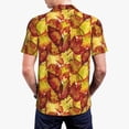 thumbnail image 6 of Salouo Autumn Mosaic Maple Leaves for Men's Short Sleeve Polo Shirts,Polo Shirts for Men Performance Short Sleeve Golf Shirt Athletic Casual Collared T-Shirt-3X-Large, 6 of 8