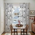 thumbnail image 5 of Grey Christmas Sheer Curtains 108 Inches Long, Cute Snowman Snowflake White Stripes Light Filtering Window Curtains for Living Room/Bedroom, Rod Pocket Voile Sheer Drapes, 52"Wx108"L, 2 Panels, 5 of 9