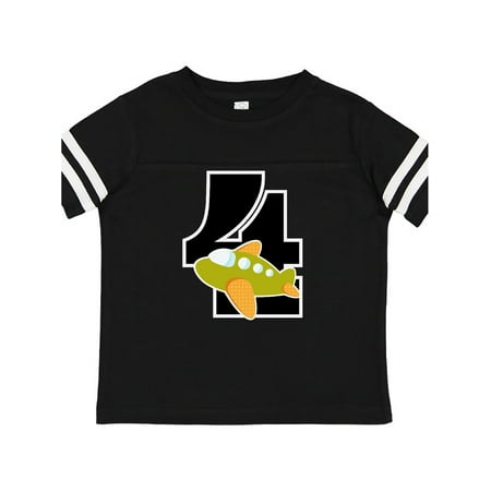 

Inktastic 4th Birthday Airplane 4 Year Old Gift Toddler Boy Girl T-Shirt