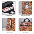 thumbnail image 4 of Naloa Brown Owl Print Lightweight DayBackpack Suitable for school, work, shopping, travel, etc., 4 of 5