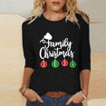 thumbnail image 1 of Aqestyerly Hauts de Noël pour Femmes Mode Féminine T-Shirt Imprimé de Noël Manches 3/4 Blouse Col Rond Hauts Décontractés, 1 of 5
